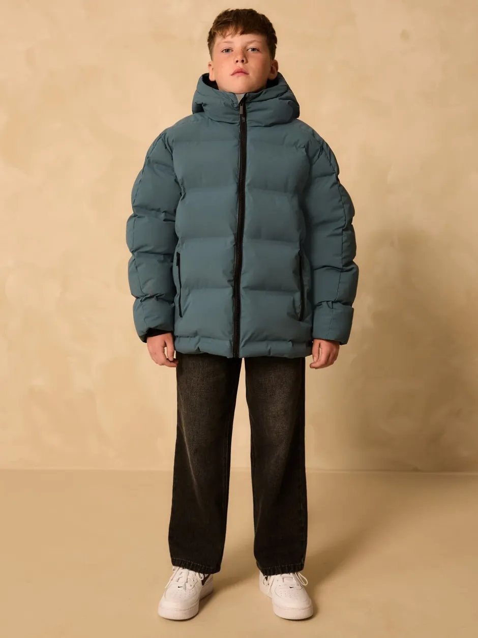 Schoolkleding|Jassen En Jacks|Next Blauwgroen - Regenbestendige gewatteerde jas met microfleece voering (3-17jr)