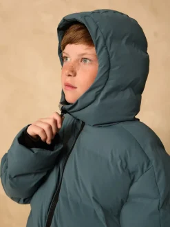 Schoolkleding|Jassen En Jacks|Next Blauwgroen - Regenbestendige gewatteerde jas met microfleece voering (3-17jr)