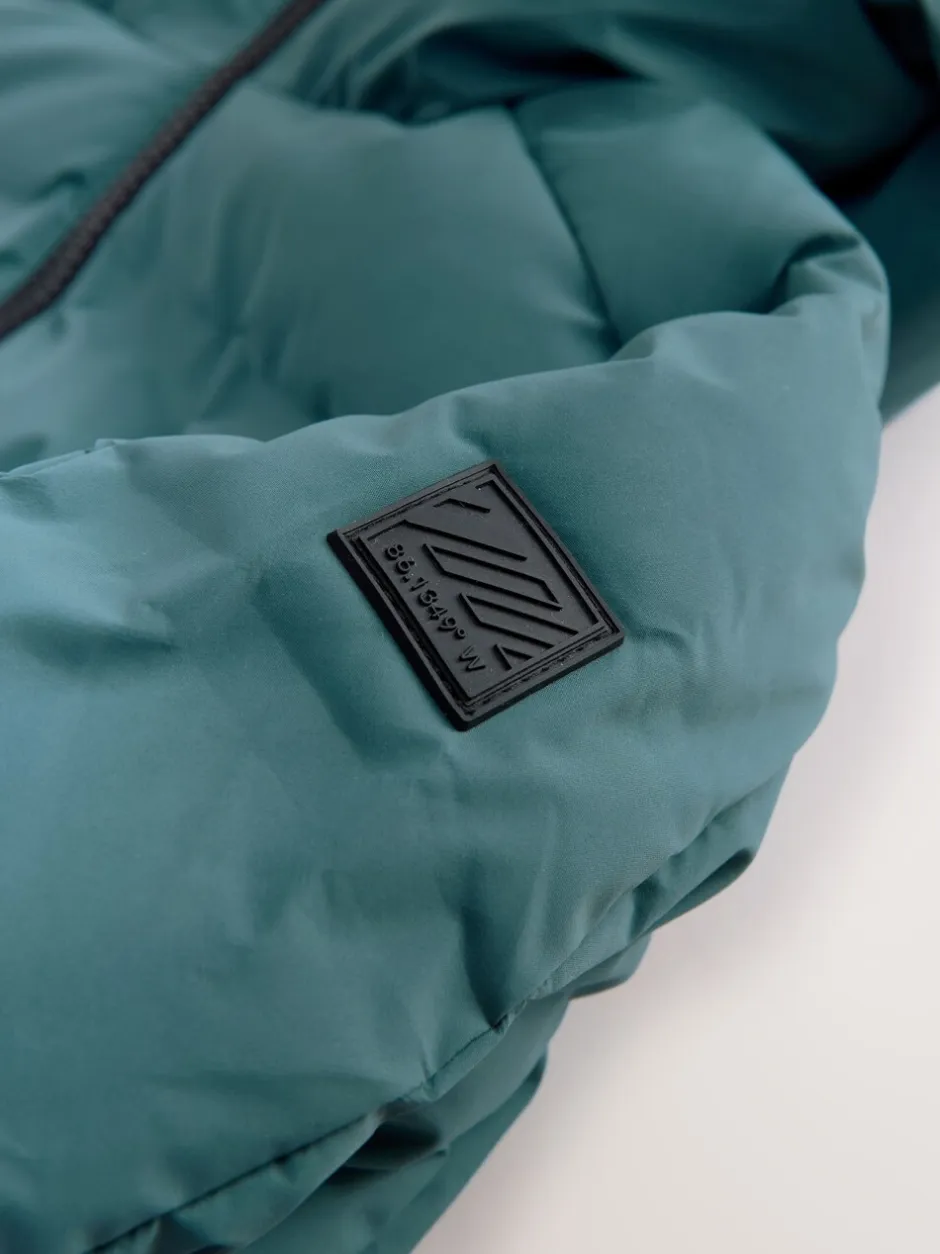 Schoolkleding|Jassen En Jacks|Next Blauwgroen - Regenbestendige gewatteerde jas met microfleece voering (3-17jr)