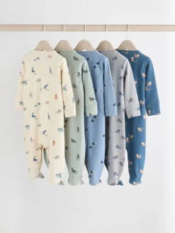 Multipacks|Babypakjes En Babypyjama's*Next Blauwgroen - Set van 5 baby-pyjama's met patroon (0-2jr)