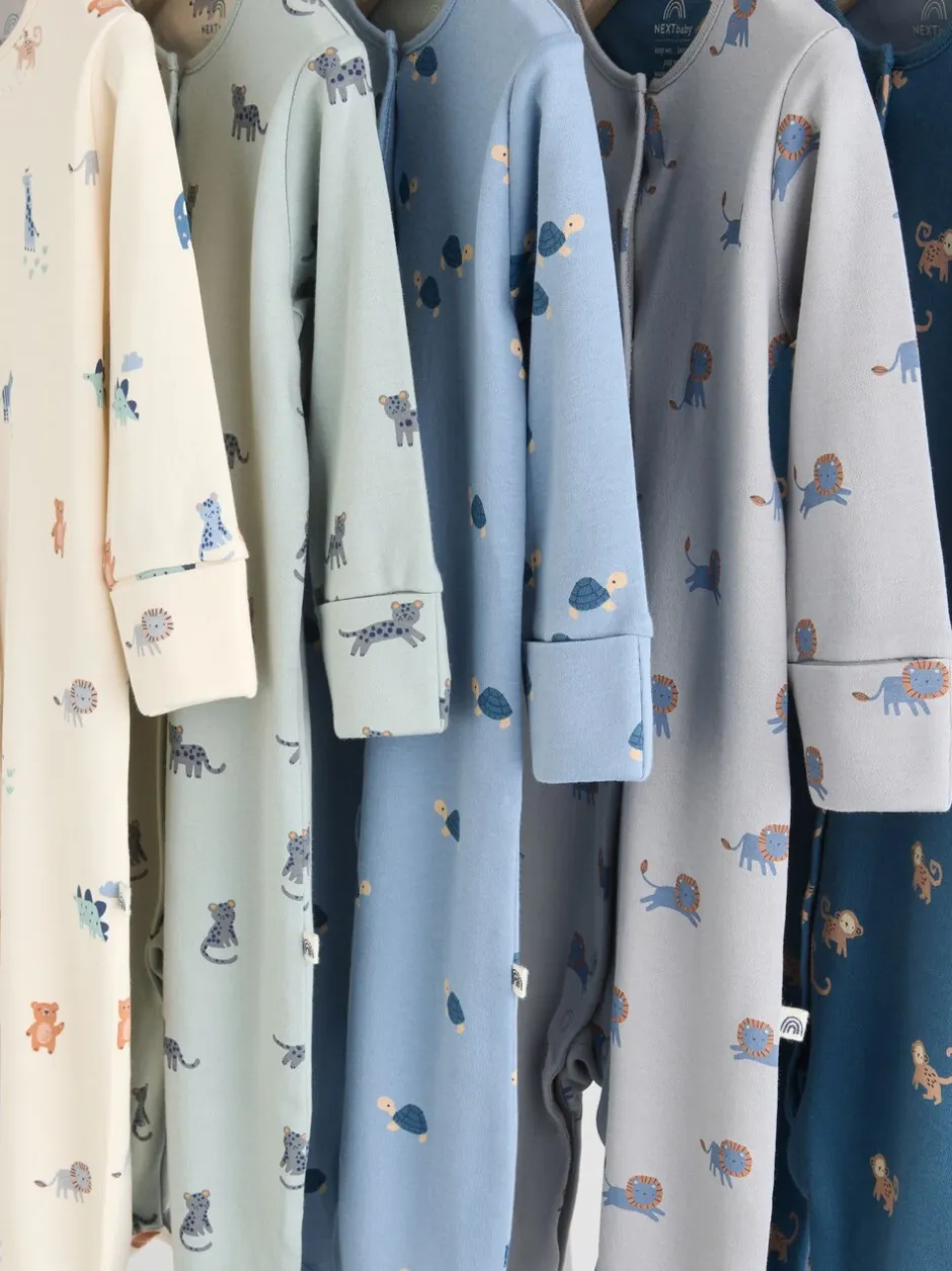 Multipacks|Babypakjes En Babypyjama's*Next Blauwgroen - Set van 5 baby-pyjama's met patroon (0-2jr)