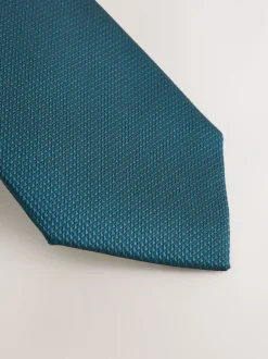 Stropdassen En Pochets*Next Blauwgroen - Smal - Stropdas met textuur