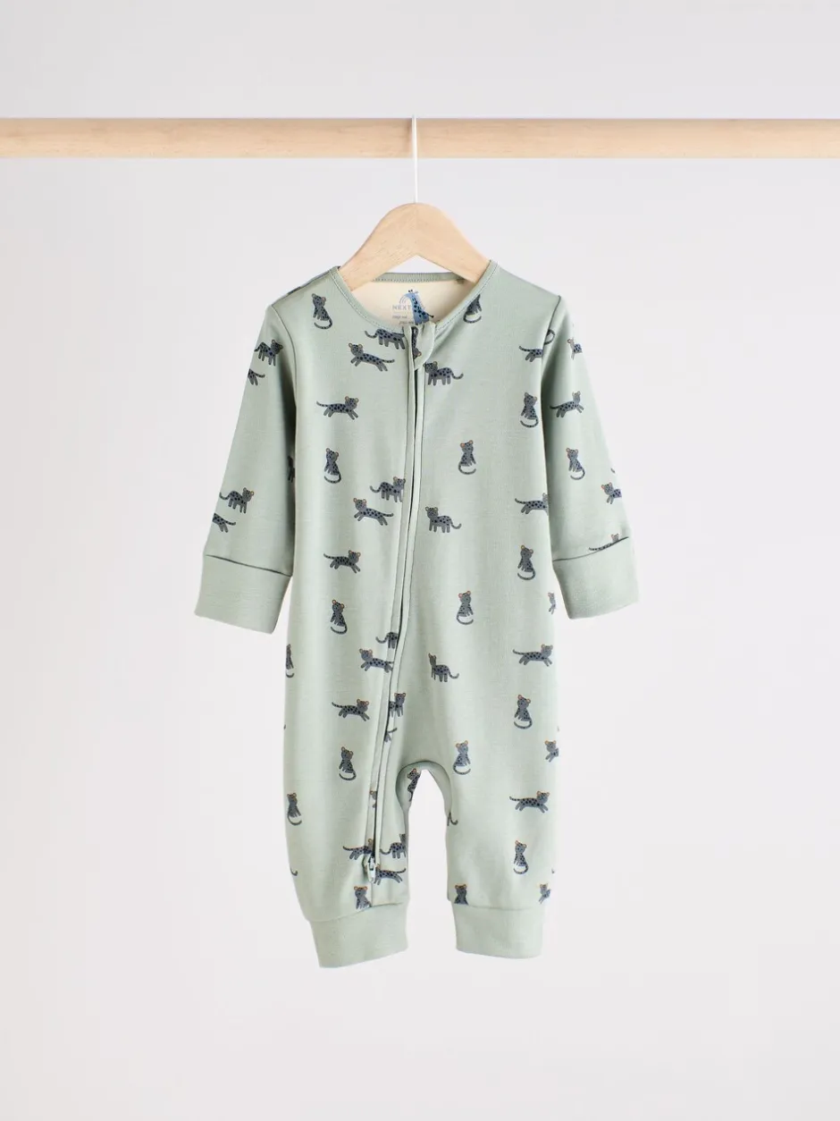 Multipacks|Babypakjes En Babypyjama's*Next Blauwgroen - Verpakking van 3 baby-pyjama's met rits en print (0mnd -3jr)