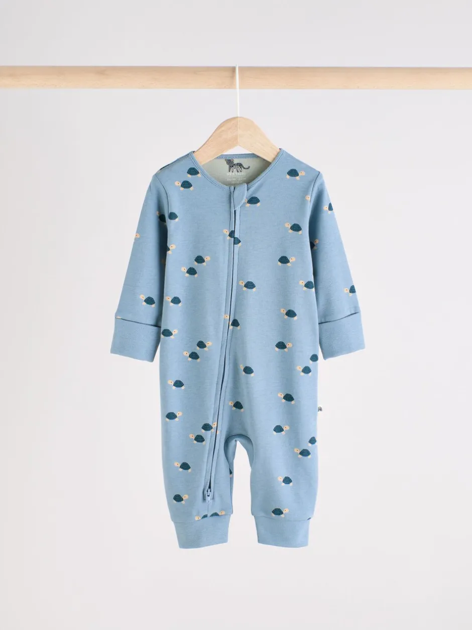 Multipacks|Babypakjes En Babypyjama's*Next Blauwgroen - Verpakking van 3 baby-pyjama's met rits en print (0mnd -3jr)