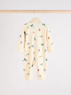Multipacks|Babypakjes En Babypyjama's*Next Blauwgroen - Verpakking van 3 baby-pyjama's met rits en print (0mnd -3jr)