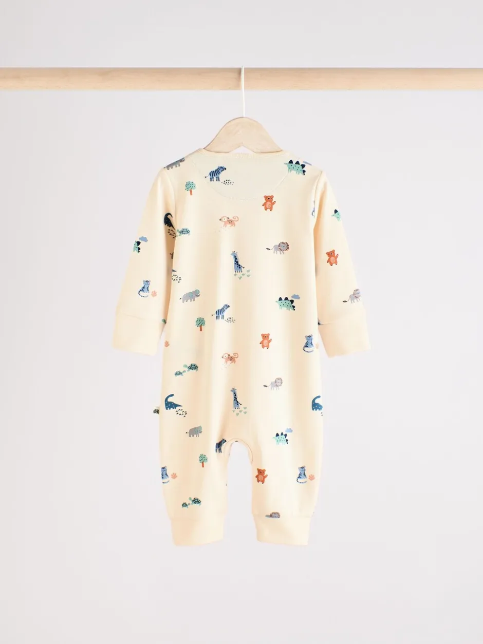 Multipacks|Babypakjes En Babypyjama's*Next Blauwgroen - Verpakking van 3 baby-pyjama's met rits en print (0mnd -3jr)