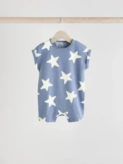 Rompertjes En Tuinbroeken|Next - Verpakking van 4 100% katoenen Babyrompertjes Blauwgroen
