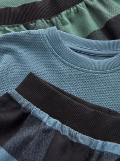 Pyjama's|Nachtkleding En Pyjama's|Next - Verpakking van 3 geweven geruite pyjama's (3-16 jr) Blauw/Groen/Bruin