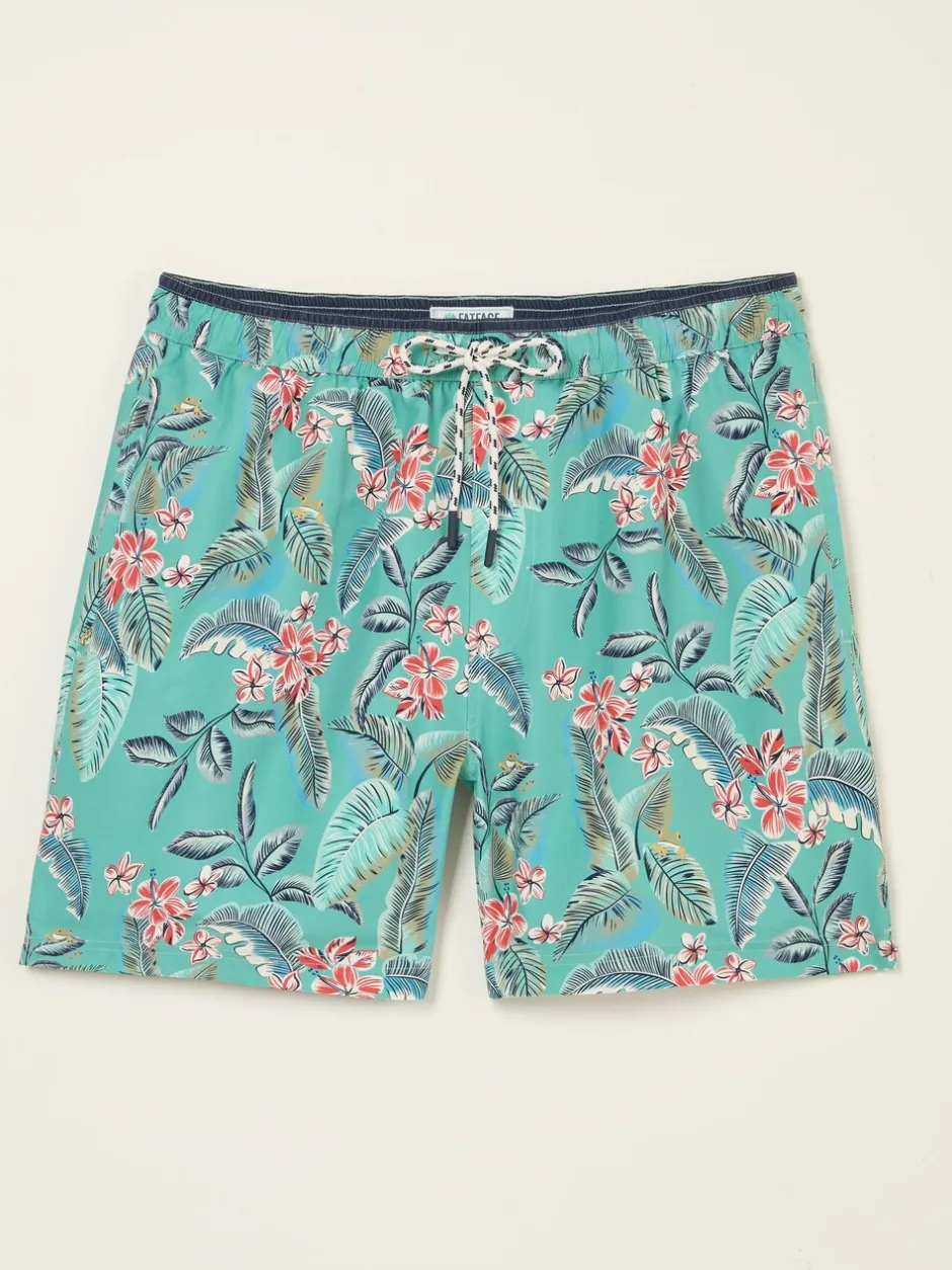 Badkleding|Fat Face - FatFace - Zwemshort Blauwgroene kikkerprint