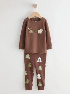 Nachtkleding En Pyjama's|Pyjama's*Next - Verpakking van 3 knusse pyjama's (9 mnd-8 jr) Blauwgroen/ecru Animal