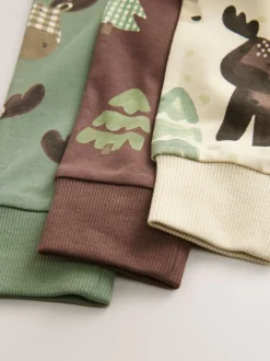 Nachtkleding En Pyjama's|Pyjama's*Next - Verpakking van 3 knusse pyjama's (9 mnd-8 jr) Blauwgroen/ecru Animal