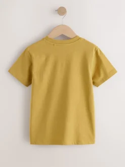 T-Shirts|Tops|Next Blauw/groen/geel - Regular fit T-shirts met grafische print en korte mouwen 3 stuks (3-16jr)