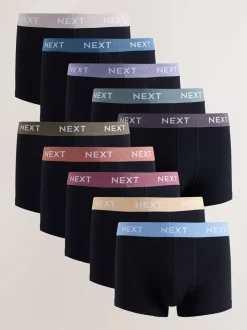Ondergoed|Ondergoed*Next Blauw/groen/gele tailleband - Hipster boxers van katoenrijke mix