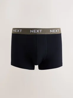 Ondergoed|Ondergoed*Next Blauw/groen/gele tailleband - Hipster boxers van katoenrijke mix