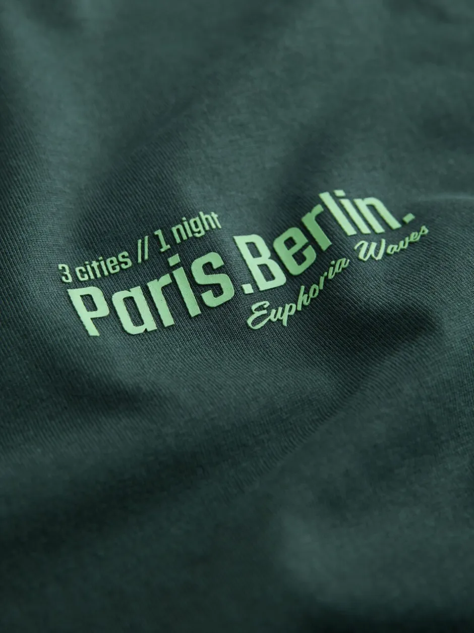 T-Shirts En Hemden|Next Blauw/Groen/Kiezelkleurig - Relaxed Fit Long Sleeve Graphic Multipack T-Shirt