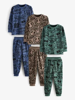 Pyjama's|Nachtkleding En Pyjama's*Next Blauw/Groen/Naturel personage - Verpakking van 3 pyjama's met lange mouwen (3-16 jr)