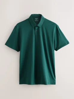 Poloshirts*Next Blauwgroen/Zwart/Roest Rood - Set van 3 jersey poloshirts met korte mouwen