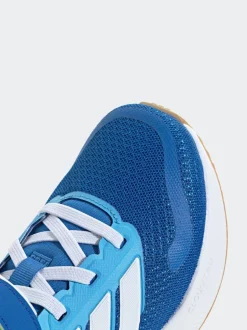 Sneakers*adidas Blauw/limoengroen - Runfalcon 5 kindersneakers met elastische veters