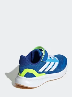 Sneakers*adidas Blauw/limoengroen - Runfalcon 5 kindersneakers met elastische veters