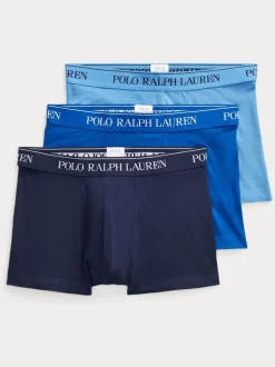 Ondergoed|Ondergoed*Polo Ralph Lauren Blauw/marine - verpakking van 3 stretchy katoenen boxershorts