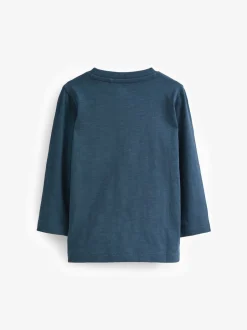 Tops|T-Shirts*Next - Set van 5 T-shirts met lange mouwen (3 mnd-7 jr) Blauw/marine