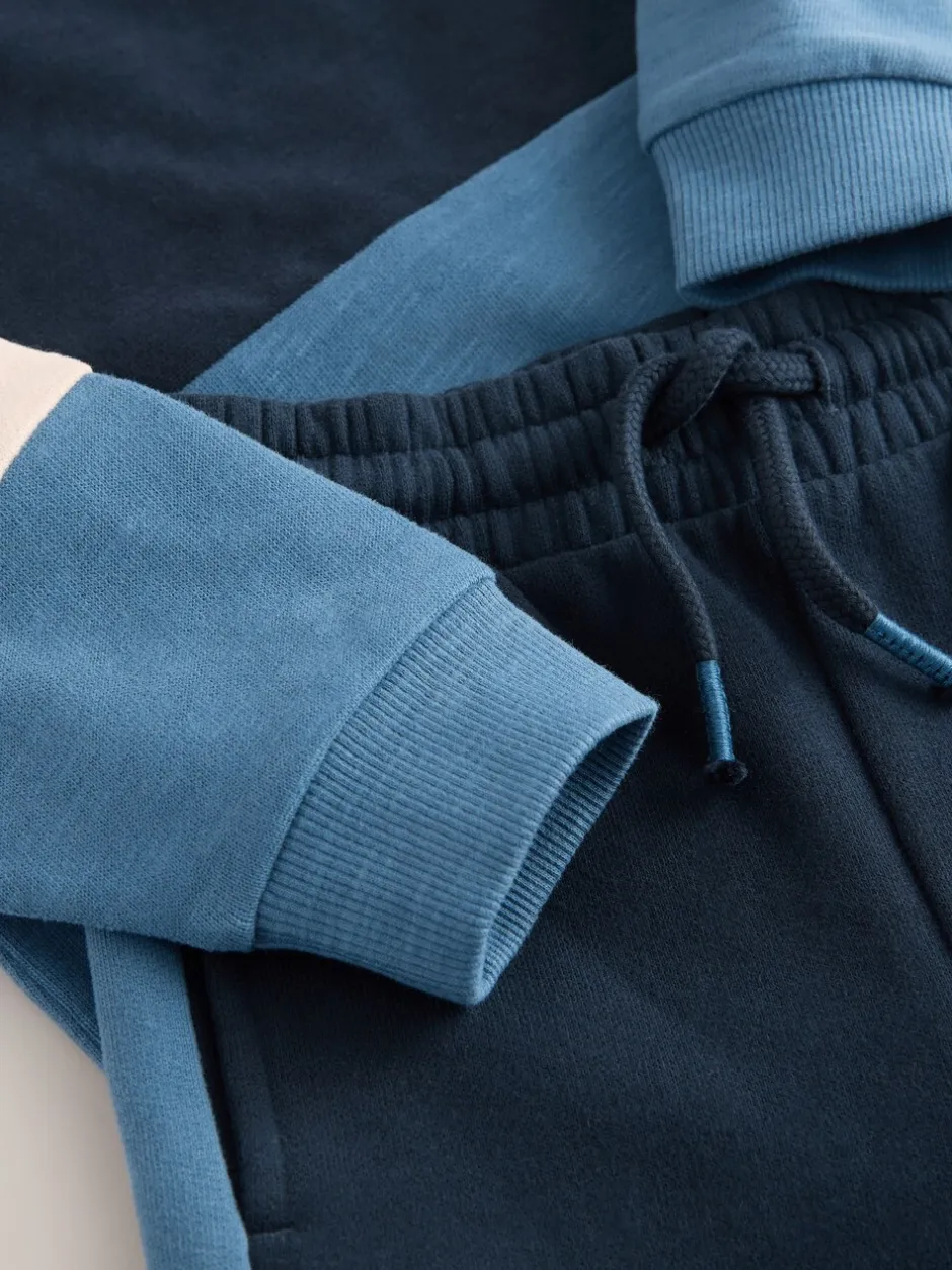 Tops|Sets En Combisets*Next - Set van zacht T-shirt met lange mouwen en joggingbroek (3mnd-7jr) Blauw/marine
