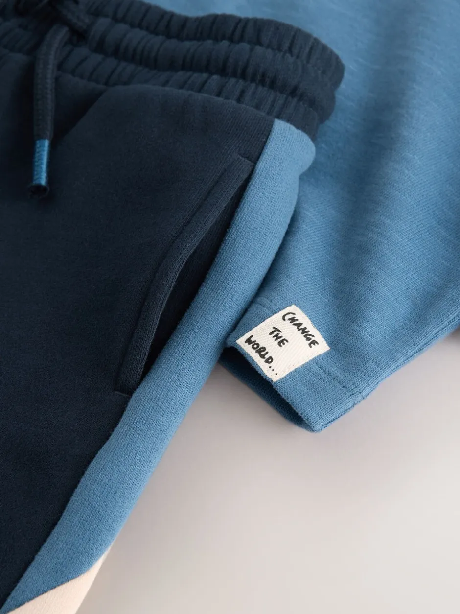 Tops|Sets En Combisets*Next - Set van zacht T-shirt met lange mouwen en joggingbroek (3mnd-7jr) Blauw/marine