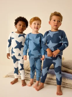 Multipacks|Pyjama's*Next - Verpakking van 3 knusse pyjama's (9 mnd-10 jr) Blauw/marine