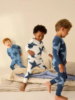 Multipacks|Pyjama's*Next - Verpakking van 3 knusse pyjama's (9 mnd-10 jr) Blauw/marine