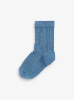 Sokken En Panty's|Sokken|Next - Verpakking van 7 paar fijngeribbelde sokken met hoog katoengehalte Blauw/marine
