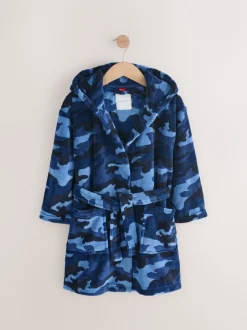 Kamerjassen*Next - Fleece badjaspyjama (1.5-16jr) Blauw/marineblauw camouflage