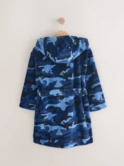 Kamerjassen*Next - Fleece badjaspyjama (1.5-16jr) Blauw/marineblauw camouflage