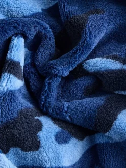 Kamerjassen*Next - Fleece badjaspyjama (1.5-16jr) Blauw/marineblauw camouflage