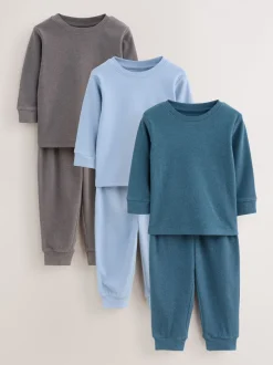 Multipacks|Pyjama's|Next Blauw/marineblauw/grijs - Verpakking van 3 relaxed fit pyjama's (9mnd-12jr)