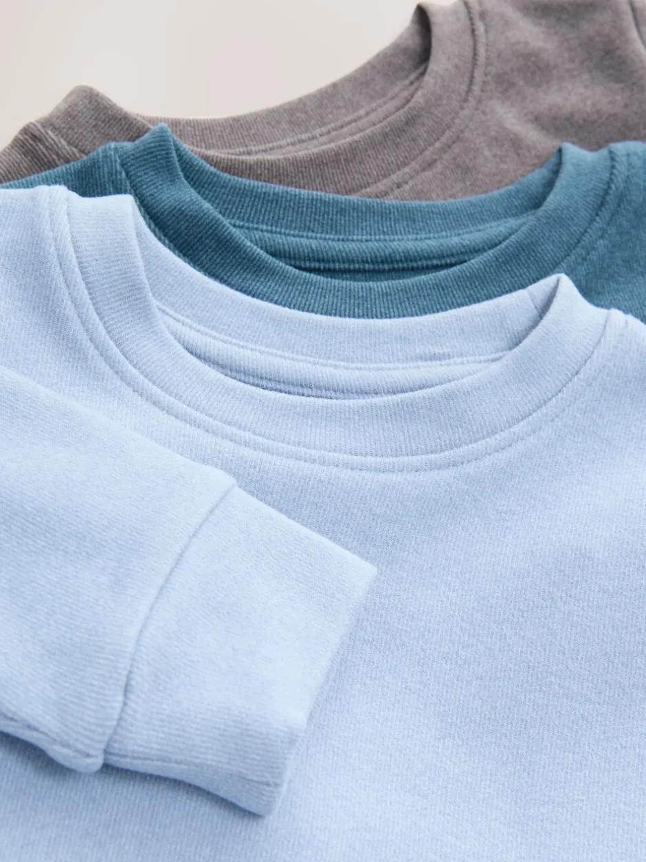 Multipacks|Pyjama's|Next Blauw/marineblauw/grijs - Verpakking van 3 relaxed fit pyjama's (9mnd-12jr)