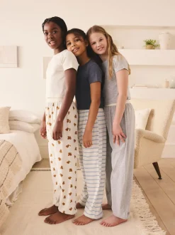 Nachtkleding En Pyjama's|Pyjama's*Next - Verpakking van 3 pyjama's met joggingbroek (3-16 jr) Blauw/Naturel Strepen Beer
