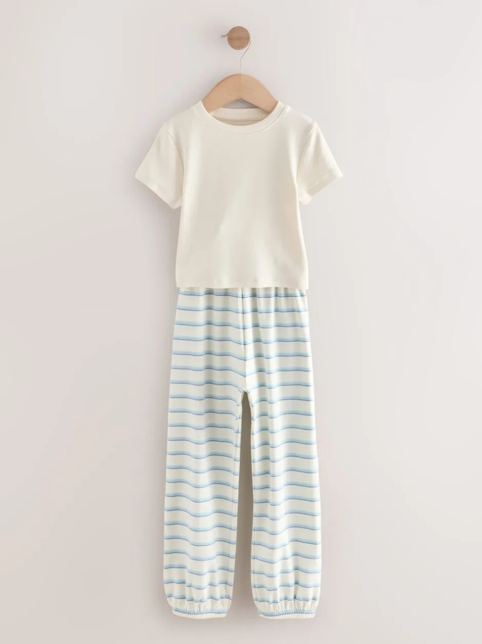 Nachtkleding En Pyjama's|Pyjama's*Next - Verpakking van 3 pyjama's met joggingbroek (3-16 jr) Blauw/Naturel Strepen Beer