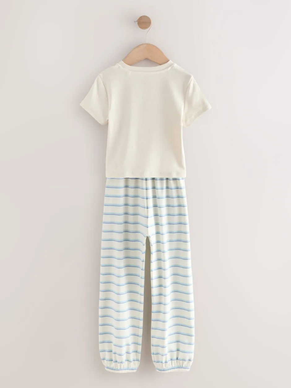 Nachtkleding En Pyjama's|Pyjama's*Next - Verpakking van 3 pyjama's met joggingbroek (3-16 jr) Blauw/Naturel Strepen Beer