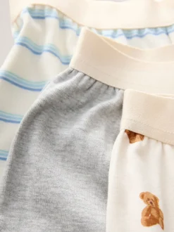 Nachtkleding En Pyjama's|Pyjama's*Next - Verpakking van 3 pyjama's met joggingbroek (3-16 jr) Blauw/Naturel Strepen Beer