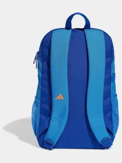 Tassen|Tassen|adidas Blauw/oranje - Kinderrugzak met 3 Strepen