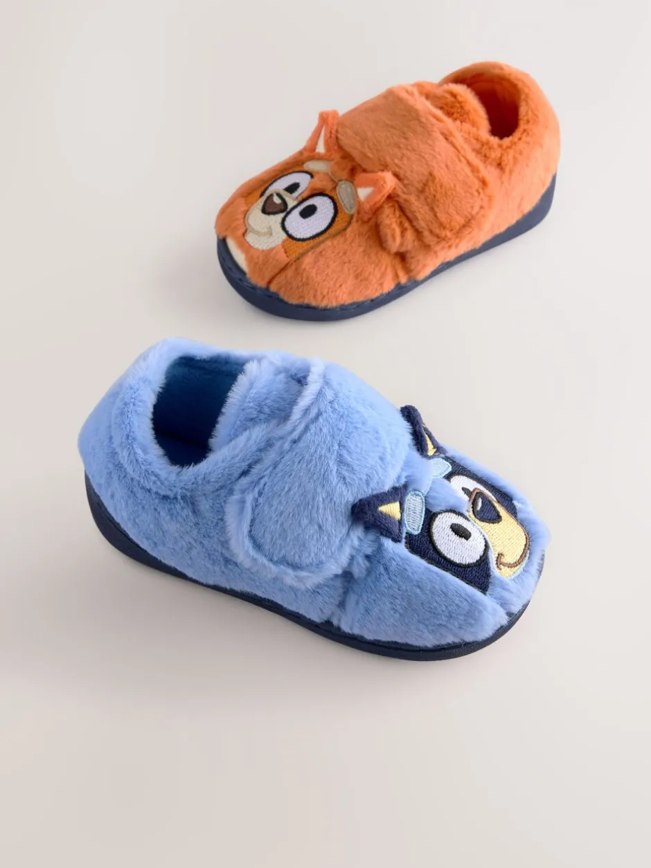 Pantoffels|Nachtkleding En Pyjama's|Next Blauw/oranje - Bluey pantoffels met antislip-zool