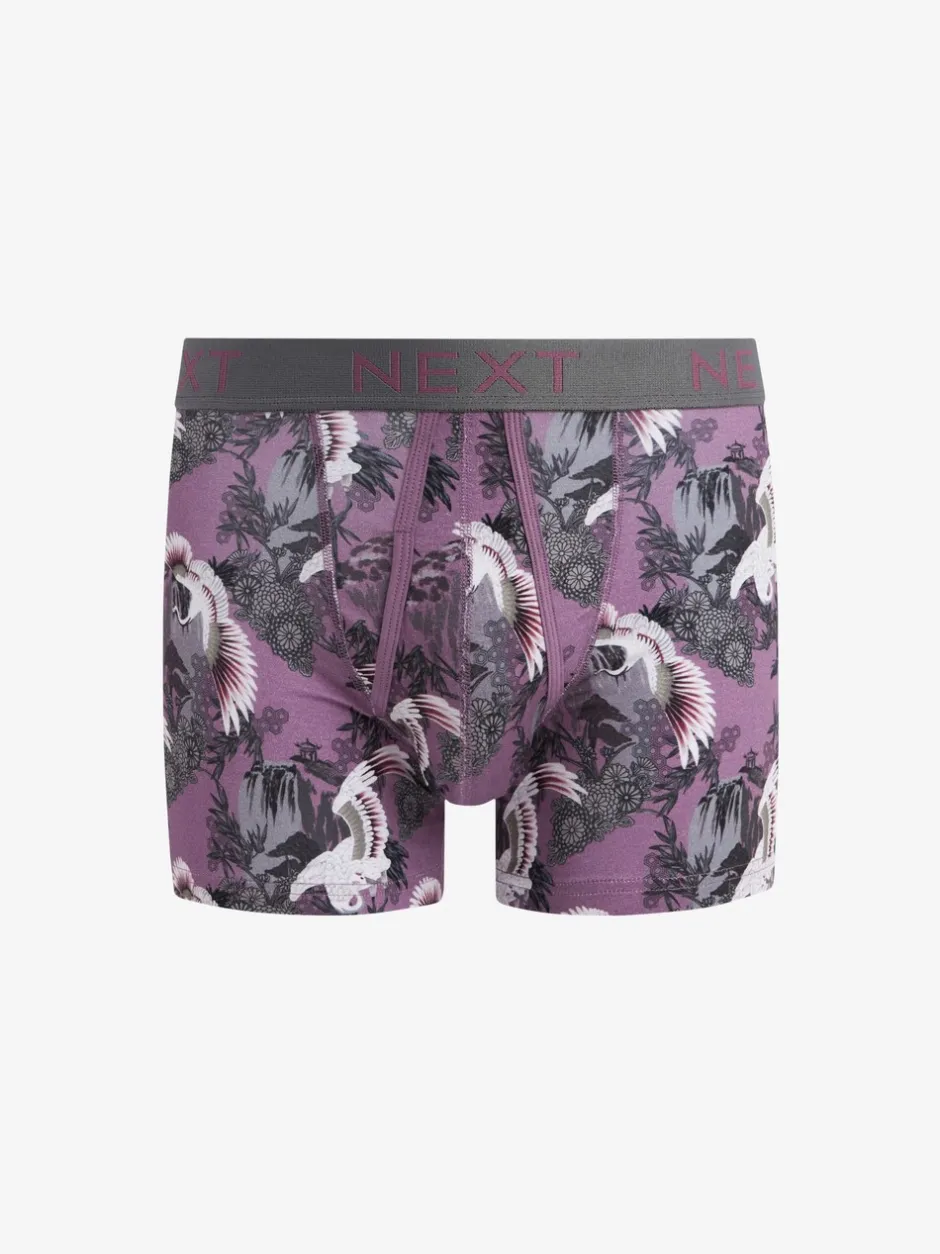 Ondergoed|Ondergoed*Next - Animal - 4 Boxershorts zonder plooi Blauw/paars