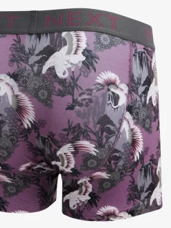 Ondergoed|Ondergoed*Next - Animal - 4 Boxershorts zonder plooi Blauw/paars