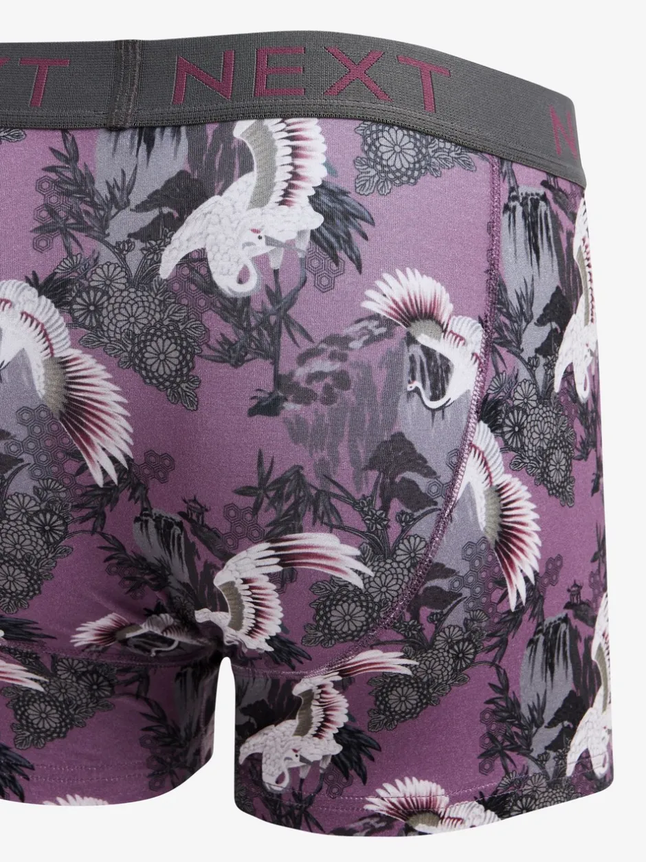 Ondergoed|Ondergoed*Next - Animal - 4 Boxershorts zonder plooi Blauw/paars