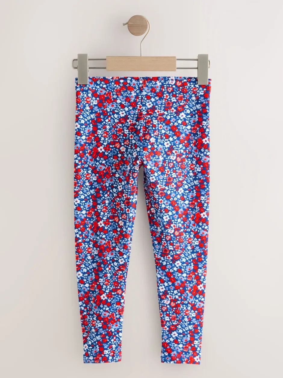 Broeken En Leggings|Next Blauw-rood gebloemd - Legging (3-16 jr)