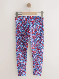 Broeken En Leggings|Next Blauw-rood gebloemd - Legging (3-16 jr)