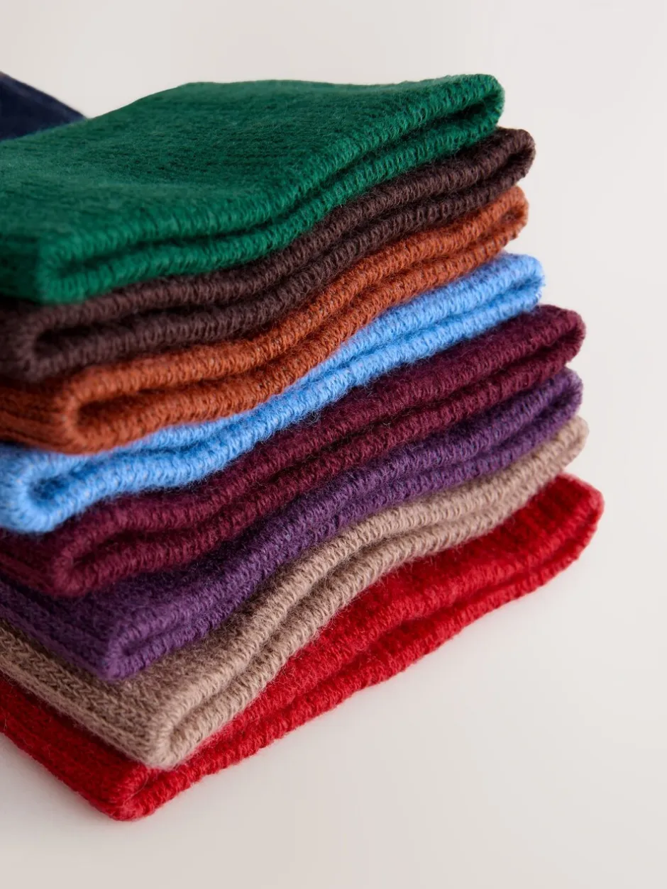 Sokken|Sokken*Next Blauw/rood/bruin gestreept - Set van 8 sokken met patroon