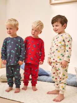 Pyjama's|Nachtkleding En Pyjama's*Next Blauw/Rood/Crème - Verpakking van 3 knusse pyjama's (9 mnd-10 jr)