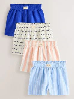 Shorts|Shorts En Rokken*Next - Set van 4 shorts (3 mnd-7 jr) blauw/roze