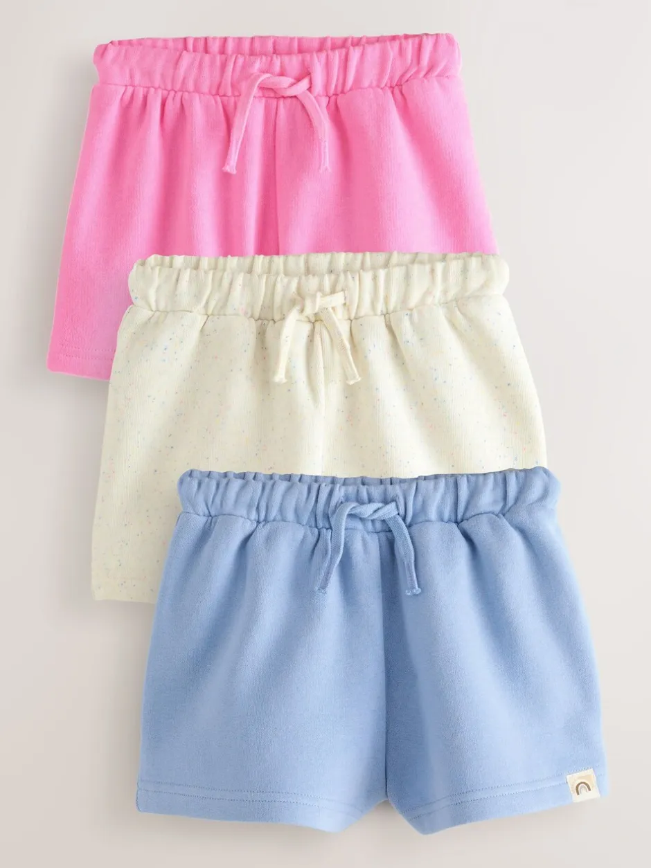 Shorts|Shorts En Rokken|Next Blauw/Roze/Beige - Set van 3 shorts (3mnd-7jr)